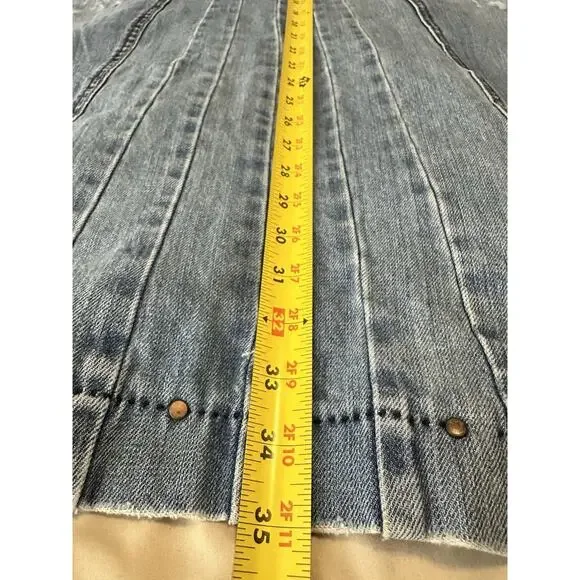 Y2K Low Rise Denim Maxi Skirt Size 10 Special Edition Old Navy - Picture 5 of 8